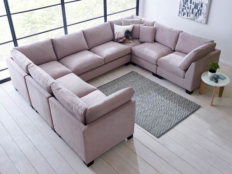 Isabelle U Shaped Sectional Sofa Set